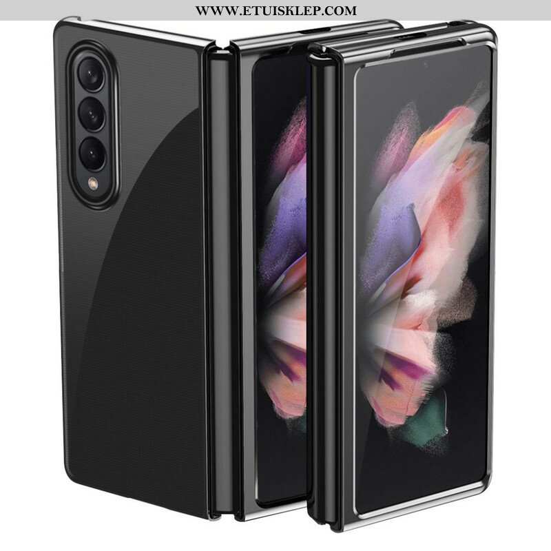 Etui do Samsung Galaxy Z Fold 3 5G Przezroczyste Metalowe Krawędzie